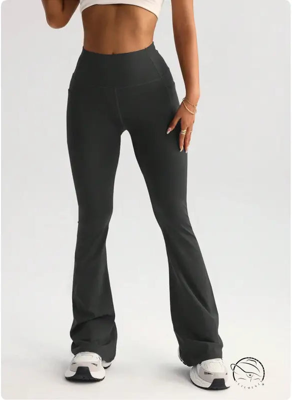 Wide leg high waist yoga pants in langry fashion ملابس