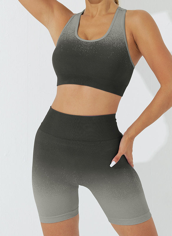 Black and Gray Bra Shorts