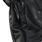 Langry faux leather coat with button closure and pocket details