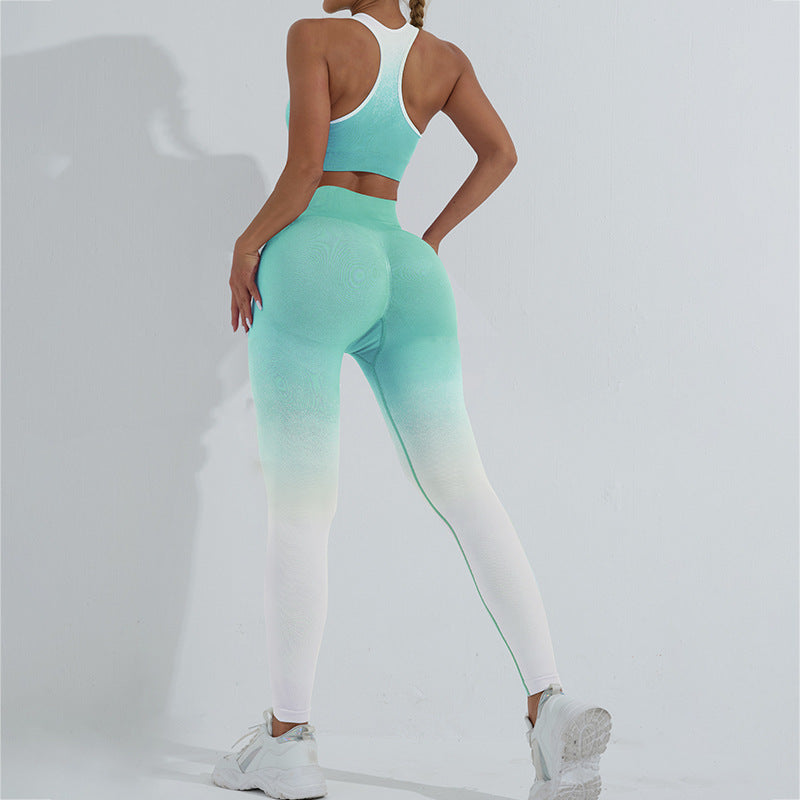 Blue and White Bra Trousers